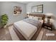 Serene main bedroom with a plush bed, side tables, and soft lighting with large window at 1584 S Salem Cir, Aurora, CO 80012