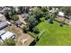 Expansive aerial view of a property with a lush green lawn and mature trees surrounding the residence at 1115 W Quincy Ave, Englewood, CO 80110
