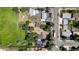 Overhead neighborhood view featuring tree lined streets, a park and residential houses in a Gathering friendly area at 1115 W Quincy Ave, Englewood, CO 80110
