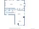 Detailed floorplan showcasing layout of living room, kitchen, dining area and laundry at 20888 E 51St Pl, Denver, CO 80249