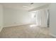 Finished basement area with new carpeting, natural light and access to bathroom at 15099 E Wagontrail Pl, Aurora, CO 80015