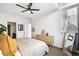 Sunlit main bedroom boasting stylish decor and plenty of natural light at 2706 Blake St, Denver, CO 80205