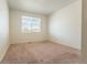 This bedroom features carpet, neutral paint, and a window to let in natural light at 920 William Way, Brighton, CO 80603