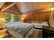 Bedroom features two beds, paneled walls, large windows and high ceilings at 91 Slalom Dr, Breckenridge, CO 80424