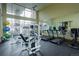 A bright gym featuring exercise machines, free weights, and large windows at 10184 Park Meadows Dr # 1406, Lone Tree, CO 80124