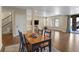 Spacious basement with hardwood floors, a game table, recessed lighting and a sliding glass door to an outdoor space at 6878 Northstar Ct, Castle Rock, CO 80108