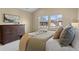 Bright bedroom featuring a luxurious bed with side tables and large windows offering plenty of natural light at 6878 Northstar Ct, Castle Rock, CO 80108