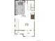 Detailed floor plan of a home, featuring the kitchen, dining area, living room, and deck at 1263 Rhett Dr, Erie, CO 80026