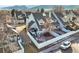 Aerial view of a home featuring a fenced backyard and mountain views at 10588 E Park Mtn, Littleton, CO 80127