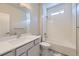 Bathroom featuring a bathtub and shower combo plus a sleek vanity at 2702 E 103Rd Ave, Thornton, CO 80229