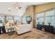 Clubhouse showcasing a lounge area with stone fireplace and furniture at 3595 E 124Th Pl, Thornton, CO 80241