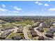 Expansive aerial view showcasing a well-planned community, open spaces, and mountain views in the distance at 6770 Zebra Grass Ln, Parker, CO 80138