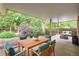 Covered outdoor patio with dining and lounging area, perfect for entertaining at 2648 S Wadsworth Way, Lakewood, CO 80227