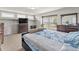 Spacious bedroom with multiple dressers, a TV, and a window offering outdoor views at 47855 E 88Th Ave, Bennett, CO 80102