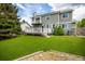 Expansive backyard featuring lush artificial turf, a deck, and a well-manicured lawn at 2777 W 106Th Cir, Denver, CO 80234