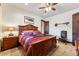 Comfortable bedroom with wooden furnishings, soft lighting, and stylish decor, creating a serene atmosphere at 1279 Estates Dr, Breckenridge, CO 80424