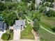 Aerial shot shows a house with mature trees and landscaping with easy access to the LoBo trail at 7999 Centrebridge Dr, Niwot, CO 80503