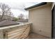 Cozy balcony with wood trim and awning featuring neighborhood views at 8707 E Florida Ave # 510, Denver, CO 80247