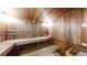 Traditional wooden sauna with tiered benches, offering a relaxing and rejuvenating spa experience at 2500 E Cherry Creek South Dr # 213, Denver, CO 80209
