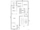 Detailed floor plan showcasing layout of rooms on main level, including living, kitchen, study, garage, & bedrooms at 6776 E Panorama Ln # C1, Denver, CO 80224