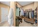 Spacious walk-in closet with ample storage and organization options at 4378 Fell Mist Way, Castle Rock, CO 80109