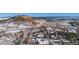 Wide aerial view of neighborhood in snowy landscape at 202 Lower Glenway St, Palmer Lake, CO 80133