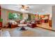 Spacious living room connects seamlessly to the dining and kitchen areas at 2775 Crabapple Rd, Golden, CO 80401