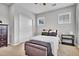 Well-lit bedroom with a comfortable bed, ample closet space, and stylish decor, creating a relaxing retreat at 10492 Willowwisp Way, Highlands Ranch, CO 80126