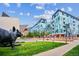 Modern buildings with lawn in front at 55 W 12Th Ave # 512, Denver, CO 80204