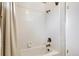 Recently updated bathroom showcasing a bathtub with white subway tile and bronze fixtures at 6581 S Logan St, Centennial, CO 80121