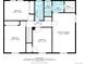 Detailed floorplan showcasing bedroom, bathrooms, and hall dimensions at 8666 E Easter Ave, Centennial, CO 80112