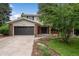 Charming two-story home with landscaped yard and a two-car garage on a sunny day at 8666 E Easter Ave, Centennial, CO 80112
