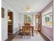 Cozy dining room with a ceiling fan, window, and natural light at 3625 E 128Th Pl, Thornton, CO 80241