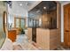 Modern bathroom with a glass shower, soaker tub, and stylish tile flooring at 4446 Songbird Ln, Evergreen, CO 80439