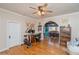 Bright and spacious office space featuring an exercise bike at 3439 Burnham Dr, Kittredge, CO 80457