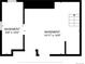 Floor plan of basement, indicating the dimensions of two distinct rooms for storage or living areas at 269 Delaware St, Denver, CO 80223
