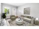 Bright living room featuring neutral color palette, modern furnishings, and ample natural light from the window at 269 Delaware St, Denver, CO 80223