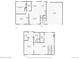 Detailed floor plan showcasing the layout of the home's two floors, including room dimensions and closet locations at 12991 E Idaho Dr, Aurora, CO 80012