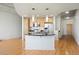 Modern kitchen featuring an island and stainless steel appliances at 891 14Th St # 2904, Denver, CO 80202