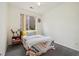 Well-lit bedroom with a view and featuring carpet floors at 11030 Glacier Park Cir, Parker, CO 80138