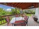 Charming backyard deck with a table and chairs perfect for enjoying the outdoors at 11030 Glacier Park Cir, Parker, CO 80138