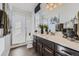 Contemporary bathroom featuring a walk-in shower, dual vanity, and tasteful decor at 13960 Hanging Lake St, Parker, CO 80138