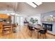 Bright dining area with hardwood floors and a wood dining table at 2590 S Meade St, Denver, CO 80219