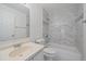 Bathroom featuring modern fixtures and updated tile work around the tub at 3845 Canyon Ranch Rd # 102, Highlands Ranch, CO 80126