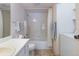 Well-lit bathroom with a combination shower and bath at 2525 S Dayton Way # 1514, Denver, CO 80231