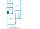 Upstairs floor plan features primary bedroom, secondary bedroom, 2 baths, walk in closet and hallway at 5895 Biscay St # D, Denver, CO 80249