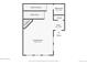 Floor plan featuring the dimensions of the living room, bathroom and entry at 5399 Valentia St, Denver, CO 80238