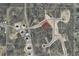 Aerial view of a homesite within a Primary-planned community, outlined in red at 9752 Canyon Wind Pt, Parker, CO 80138