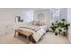 Finished basement bedroom featuring bright windows and a wood accent bench at 1395 S Josephine St, Denver, CO 80210