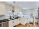 Bright kitchen with white cabinets, black countertops, and stainless steel appliances at 1395 S Josephine St, Denver, CO 80210